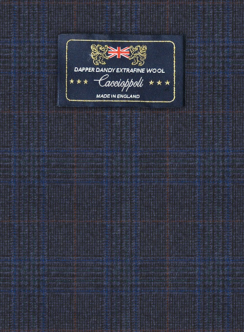 Caccioppoli Dapper Dandy Orneya Cobalt Blue Wool Pants - Image 7