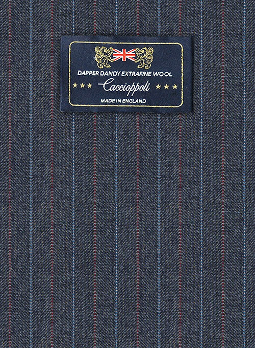 Caccioppoli Dapper Dandy Ortego Indigo Blue Wool Jacket - Image 2