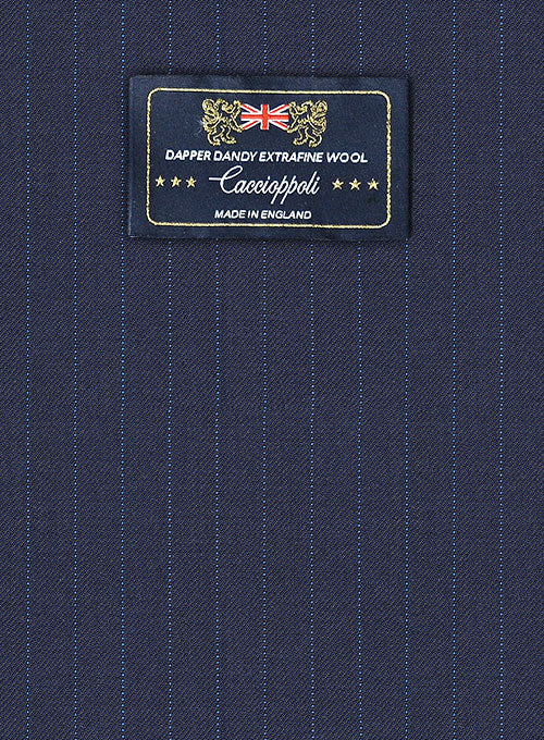 Caccioppoli Dapper Dandy Osotti Blue Wool Jacket - Image 2