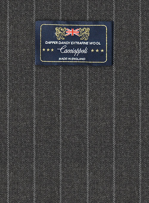 Caccioppoli Dapper Dandy Vigi Dark Gray Wool Pants - Image 7