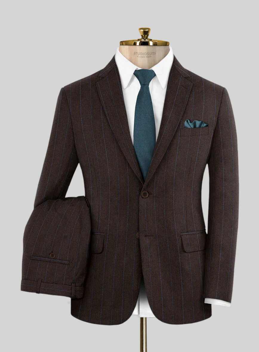 Caccioppoli Edoara Brown Wool Suit