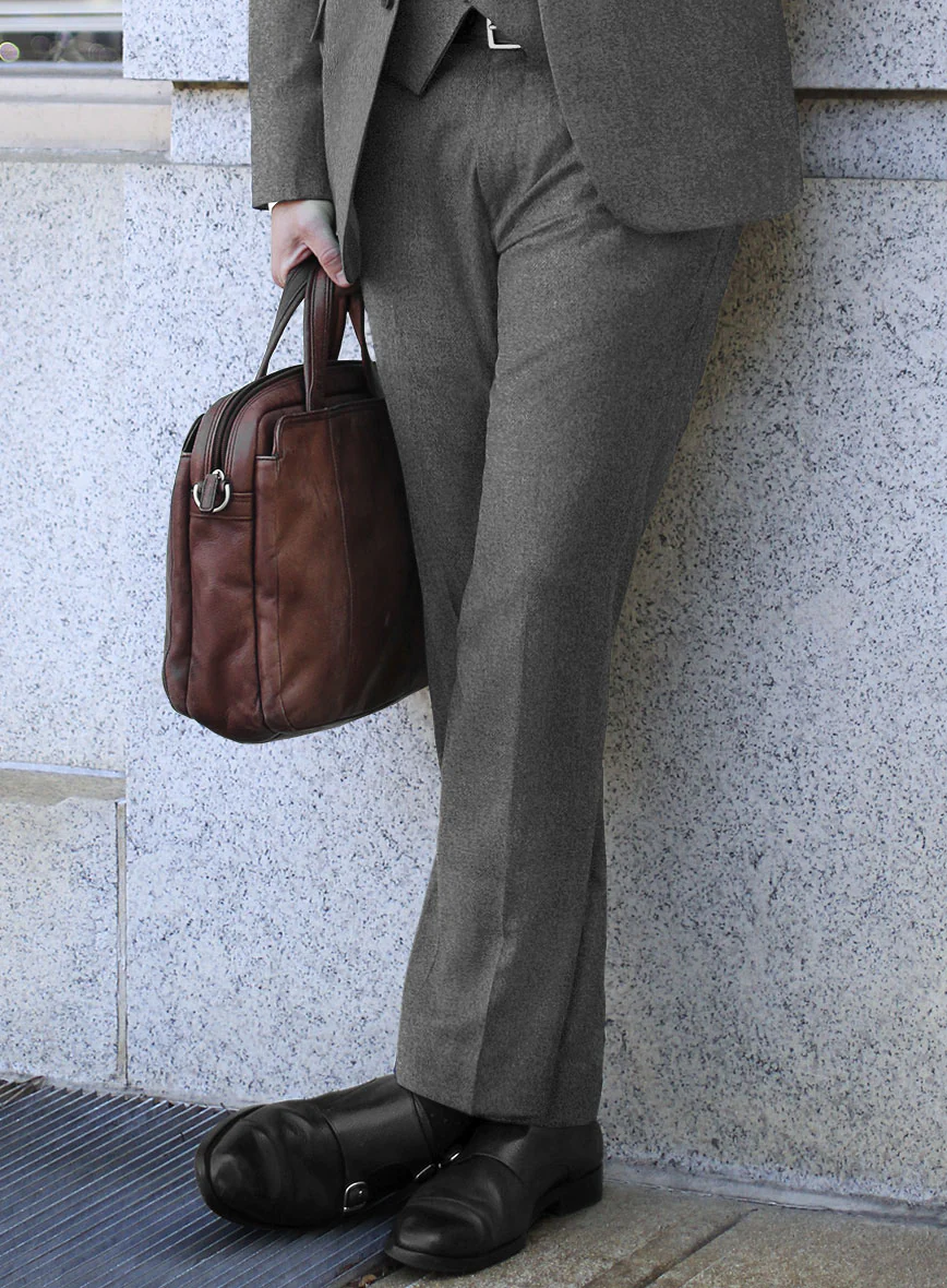 Caccioppoli Imma Gray Wool Pants - Image 2