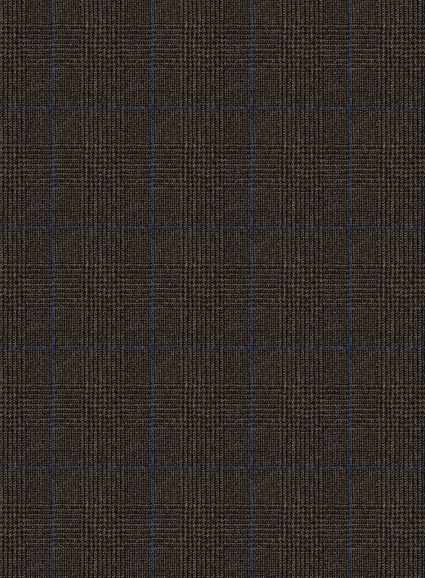 Caccioppoli Lenana Glen Brown Wool Pants - Image 3