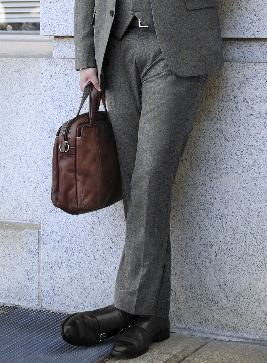 Caccioppoli Nevro Gray Wool Pants - Image 2