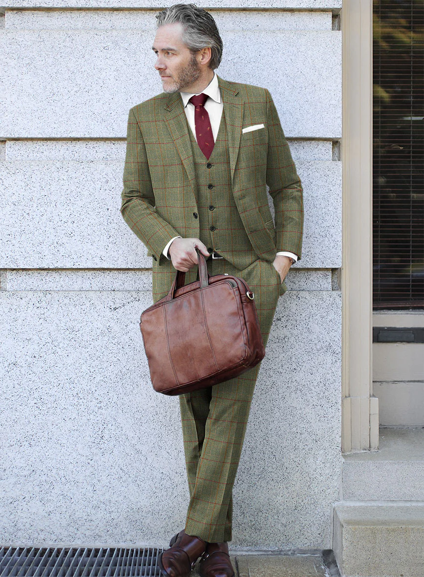 Caccioppoli Omari Glen Green Wool Suit - Image 2
