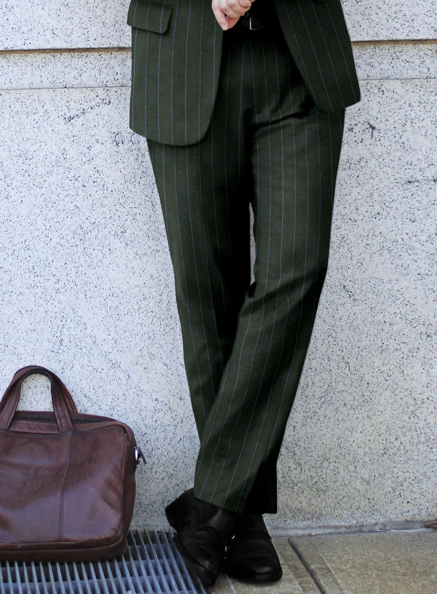 Caccioppoli Orgi Green Wool Pants - Image 2