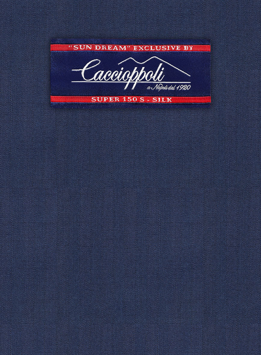 Caccioppoli Sun Dream Afarie Dark Blue Wool Suit - Image 6