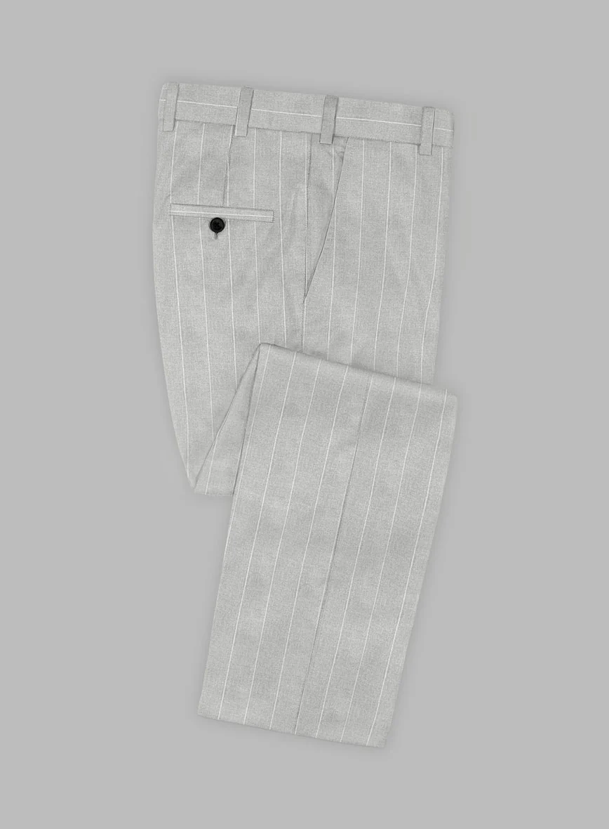 Caccioppoli Sun Dream Aistun Gray Wool Silk Pants