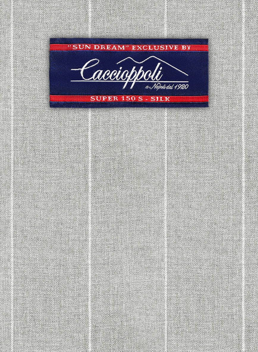 Caccioppoli Sun Dream Aistun Gray Wool Silk Pants - Image 2