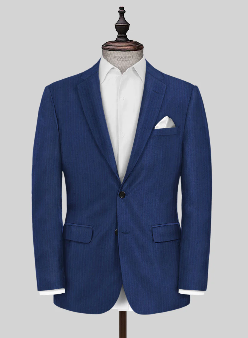 Caccioppoli Sun Dream Amicci Royal Blue Wool Silk Jacket