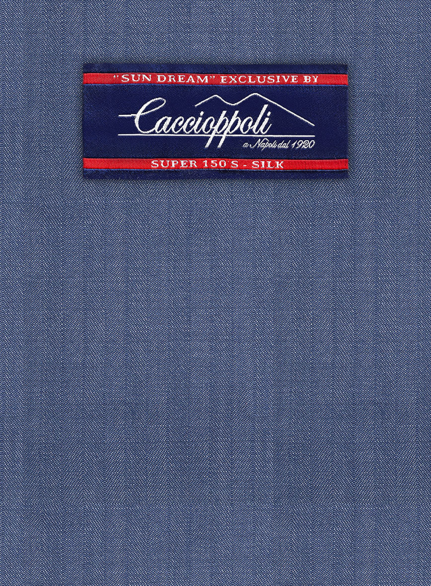 Caccioppoli Sun Dream Angres Dusk Blue Wool Suit - Image 6