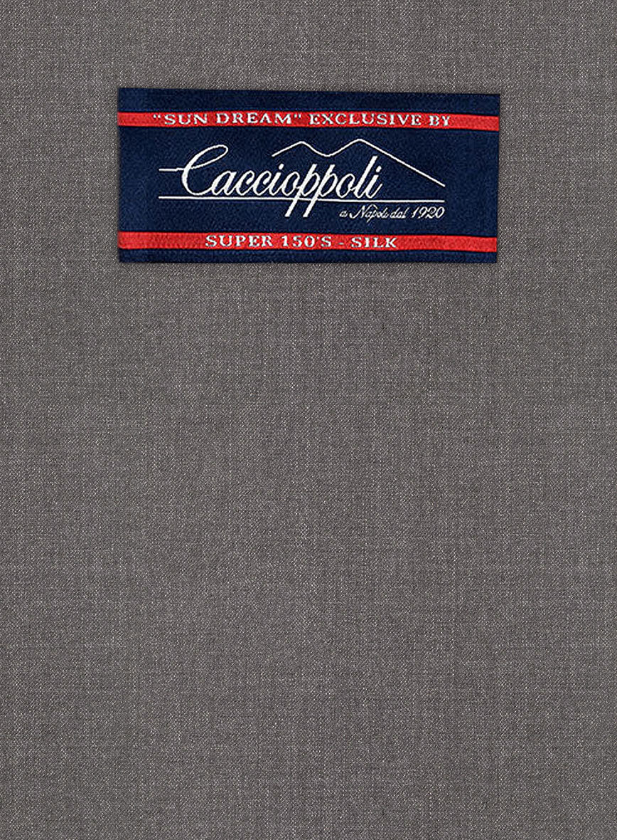 Caccioppoli Sun Dream Brown Wool Silk Pants - Image 3