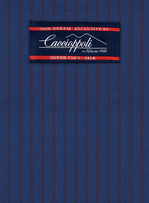Caccioppoli Sun Dream Calgio Royal Blue Wool Silk Jacket - Image 2