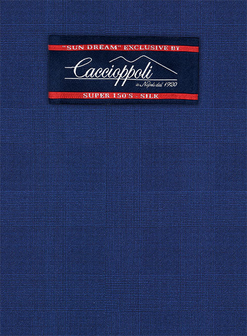 Caccioppoli Sun Dream Calito Blue Wool Silk Suit - Image 2