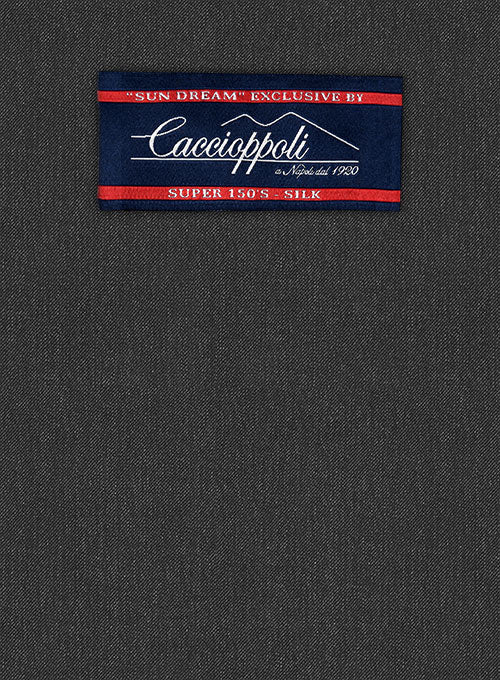 Caccioppoli Sun Dream Charcoal Wool Silk Suit - Image 2