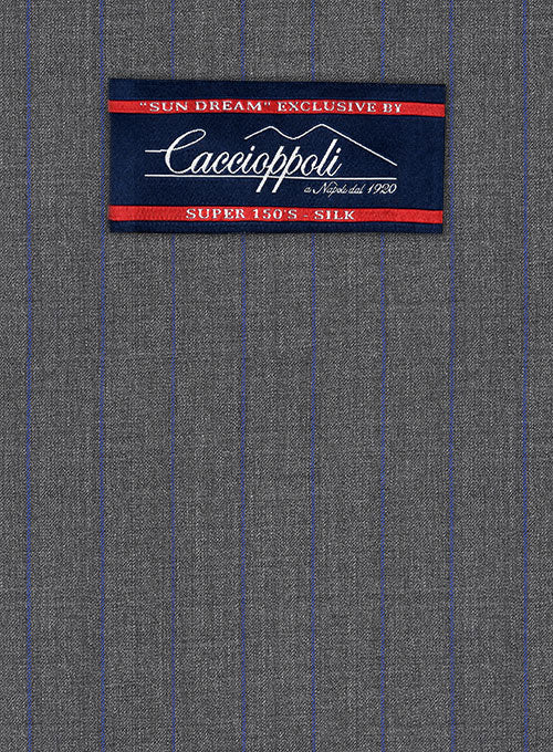 Caccioppoli Sun Dream Cisko Gray Wool Silk Jacket - Image 2