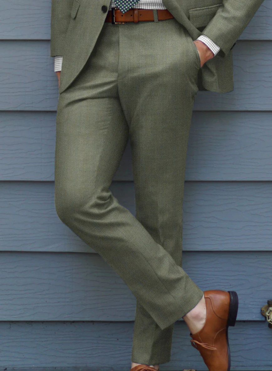 Caccioppoli Sun Dream Clasio Herringbone Wool Suit - Image 5