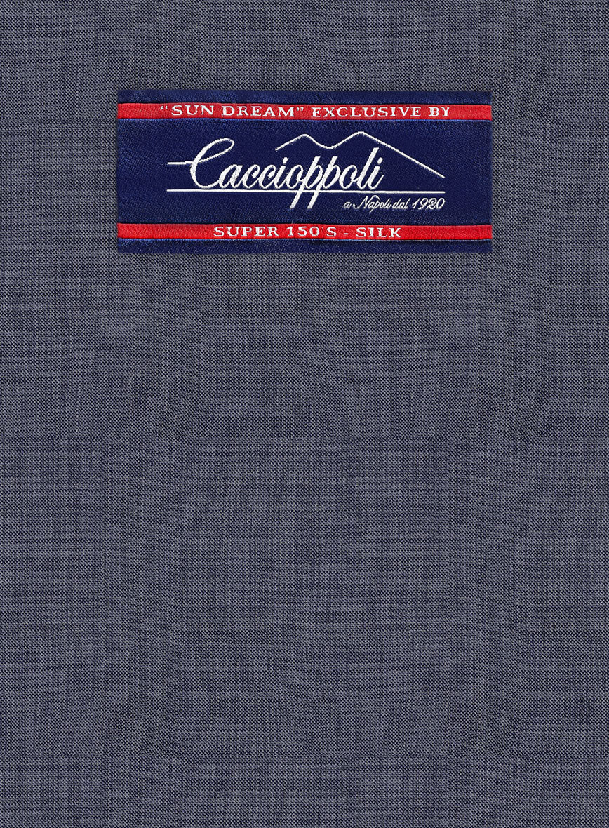 Caccioppoli Sun Dream Cobalt Blue Wool Silk Jacket - Image 2