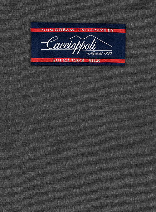 Caccioppoli Sun Dream Dark Gray Wool Silk Suit - Image 2