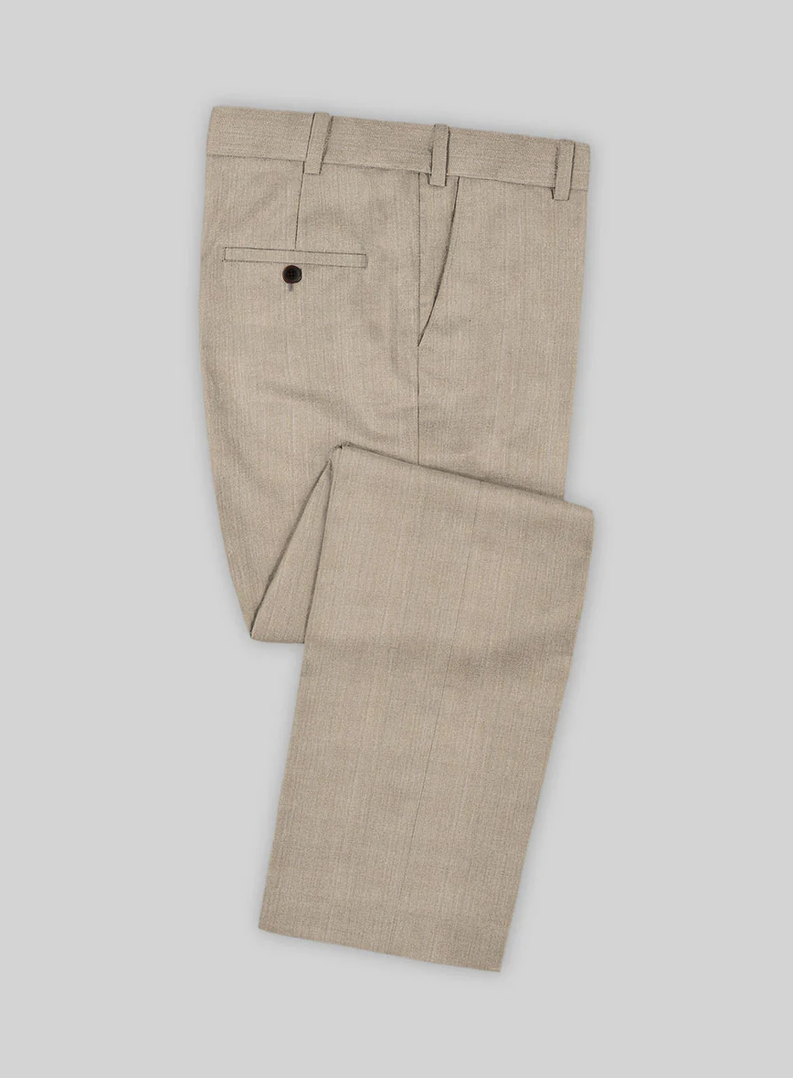 Caccioppoli Sun Dream Emasie Muted Beige Wool Pants