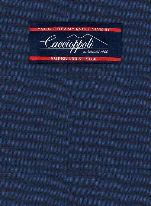 Caccioppoli Sun Dream Garcie Bottle Blue Wool Silk Jacket - Image 2