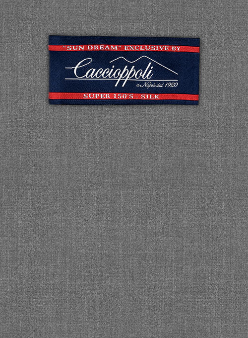 Caccioppoli Sun Dream Gray Wool Silk Suit - Image 2