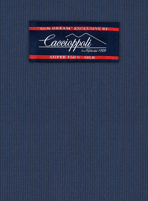 Caccioppoli Sun Dream Kara Blue Wool Silk Jacket - Image 2