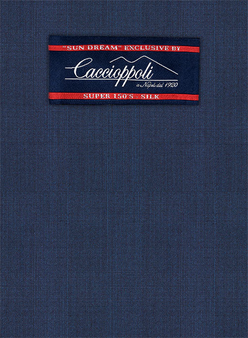 Caccioppoli Sun Dream Kizzu Blue Wool Silk Jacket - Image 2