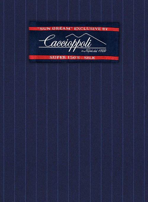 Caccioppoli Sun Dream Mavas Blue Wool Silk Suit - Image 2