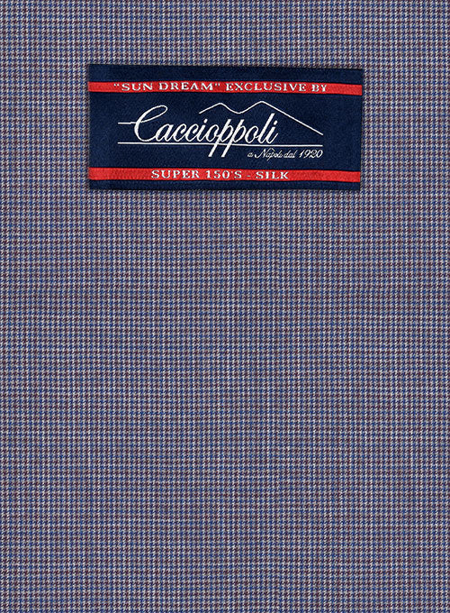 Caccioppoli Sun Dream Miola Blue Wool Silk Jacket - Image 2