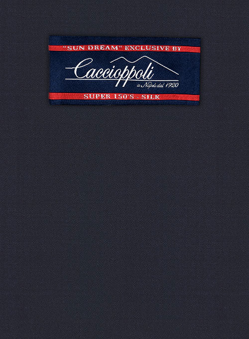 Caccioppoli Sun Dream Navy Blue Wool Silk Jacket - Image 2