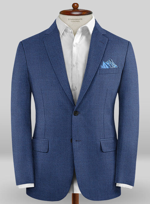 Caccioppoli Sun Dream Papina Casa Blue Wool Silk Jacket