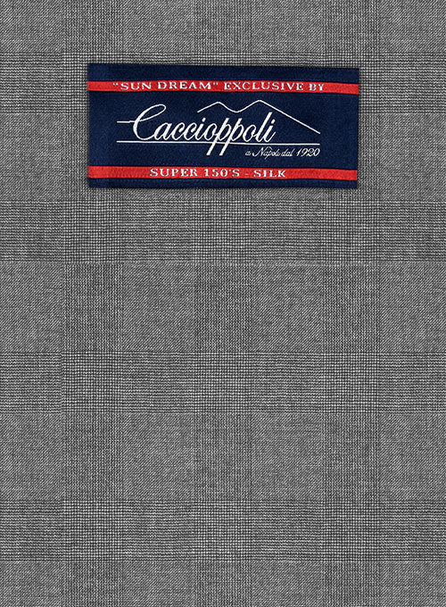 Caccioppoli Sun Dream Ridro Gray Wool Silk Suit - Image 2