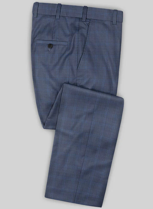 Caccioppoli Sun Dream Ronzi Blue Wool Silk Suit - Image 4