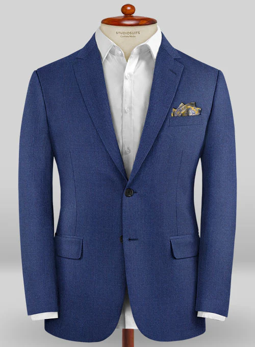 Caccioppoli Sun Dream Royal Blue Wool Silk Jacket