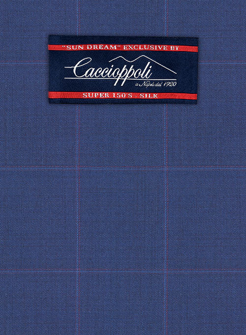 Caccioppoli Sun Dream Serari Blue Wool Silk Jacket - Image 2