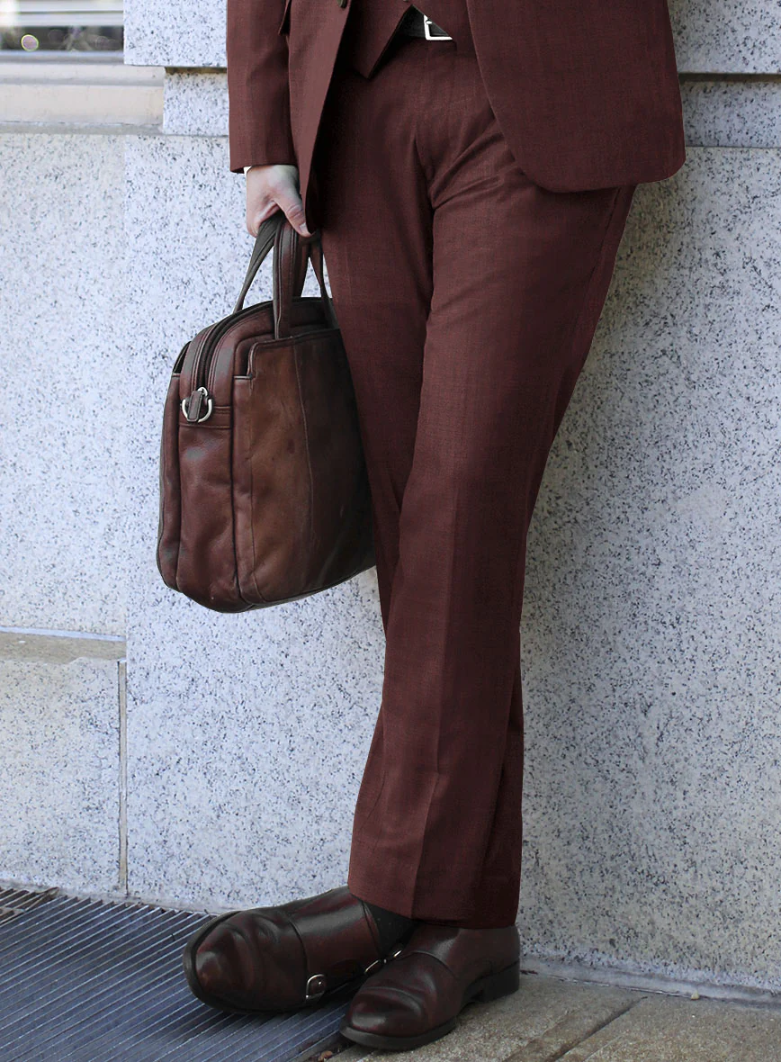 Caccioppoli Sun Dream Svoldo Maroon Wool Pants - Image 2