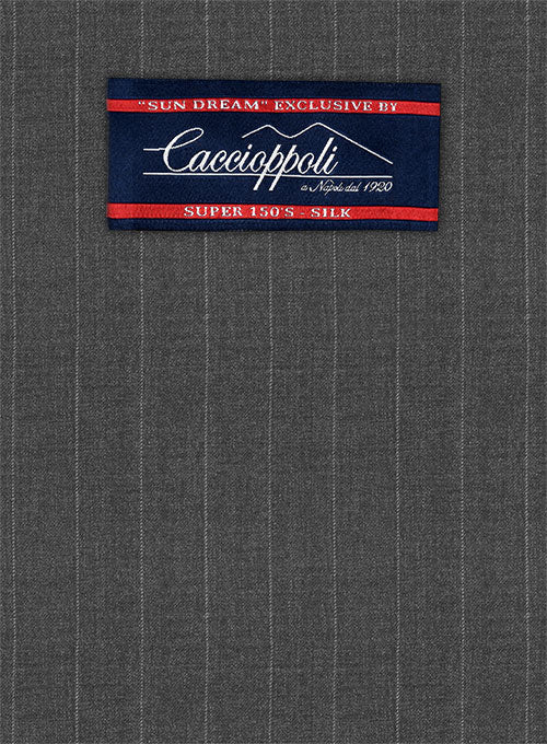 Caccioppoli Sun Dream Tino Charcoal Wool Silk Suit - Image 2