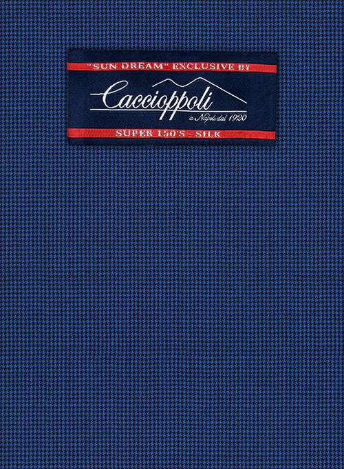 Caccioppoli Sun Dream Trippo Blue Wool Silk Suit - Image 2