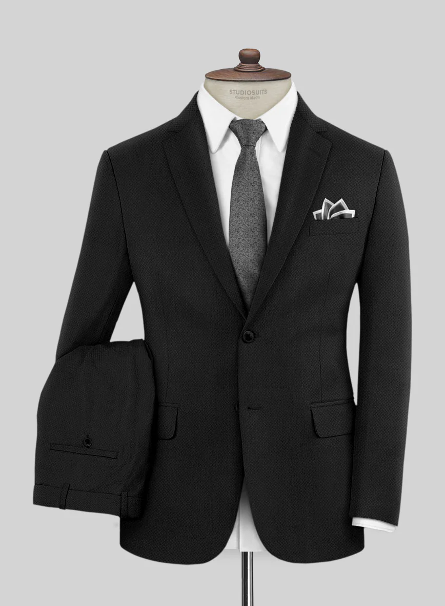 Caccioppoli Sun Dream Zallo Black Wool Silk Suit