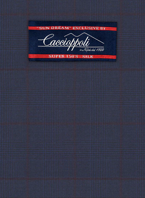 Caccioppoli Sun Dream Zorati Blue Wool Silk Pants - Image 5