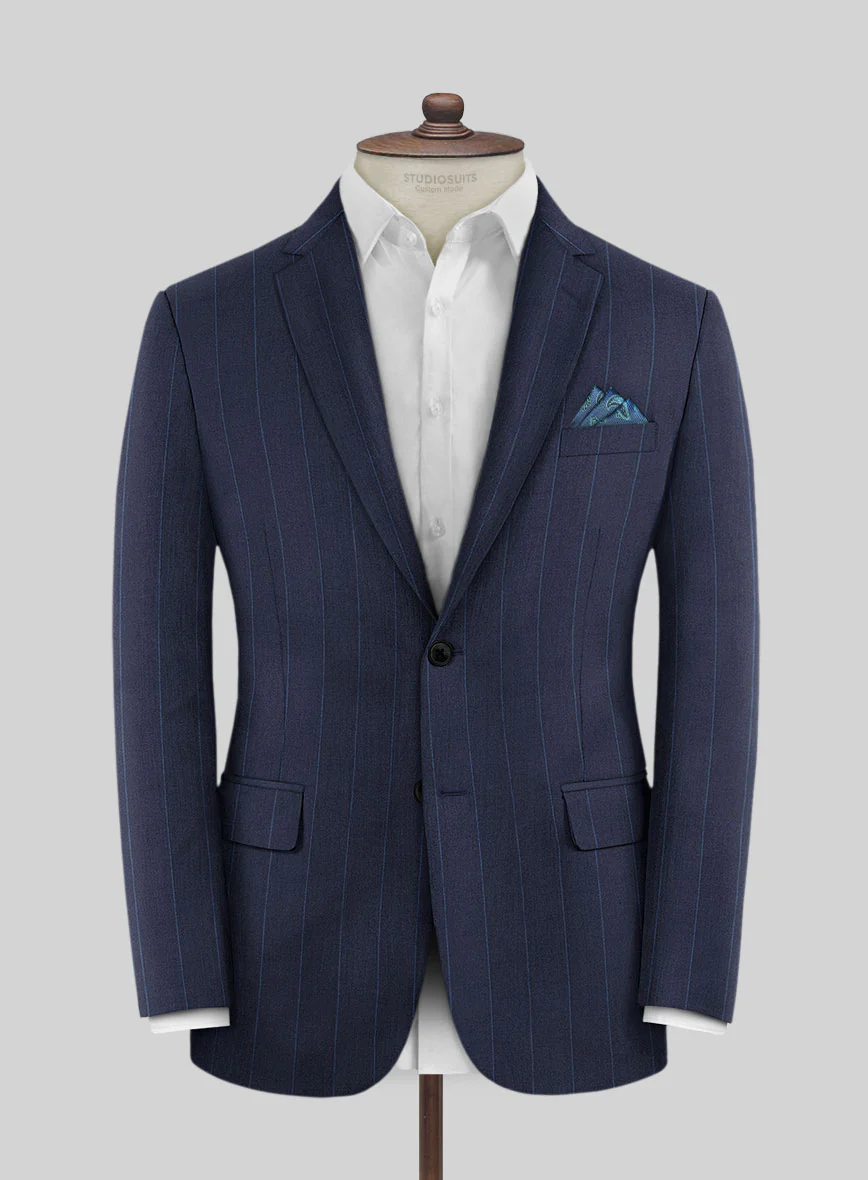 Caccoppoli Sun Dream Colta Blue Wool Silk Jacket