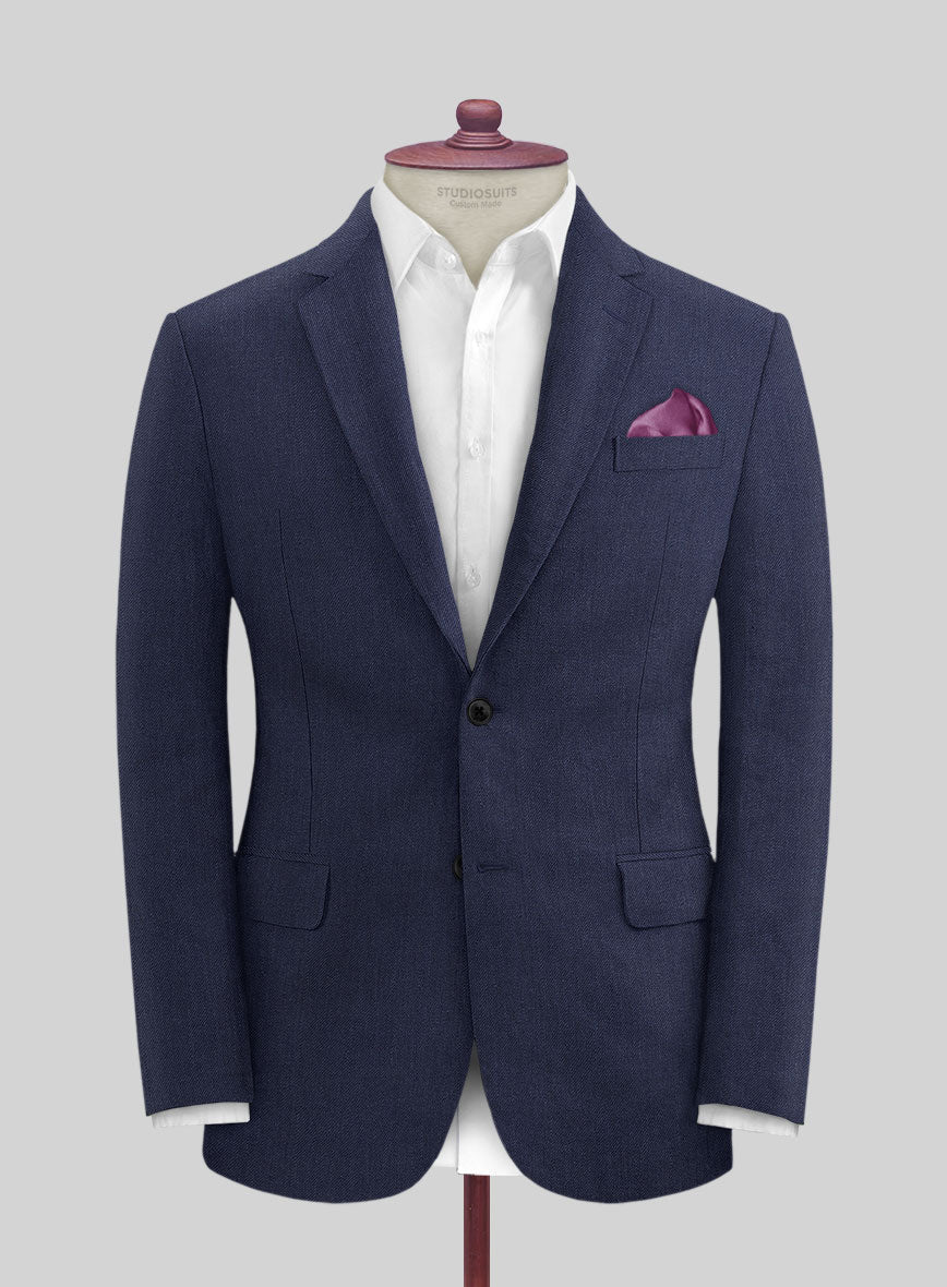 Campari Berry Blue Linen Jacket