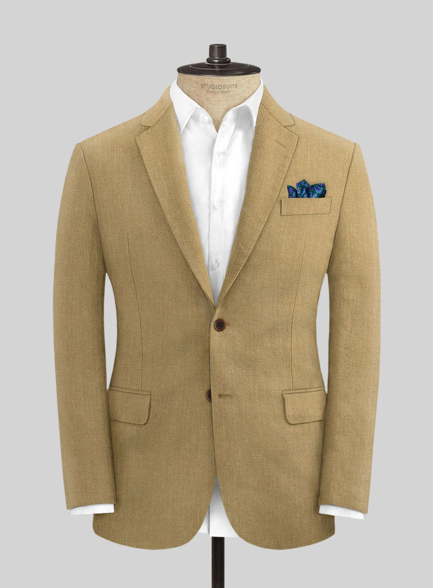 Campari Khaki Linen Suit - Image 3
