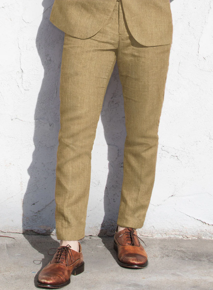 Campari Khaki Linen Suit - Image 5