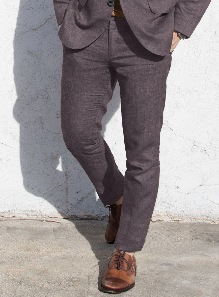 Campari Mystic Mauve Linen Pants - Image 2