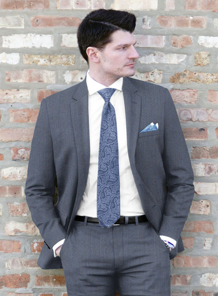 Cavalry Twill Blue Wool Suit - Image 4
