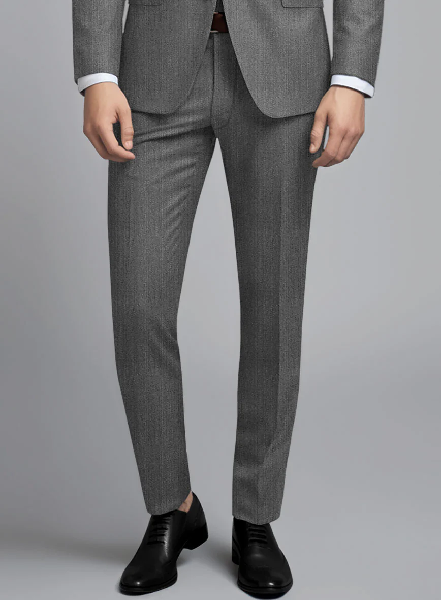 Cavalry Twill Gray Wool Suit - Image 6