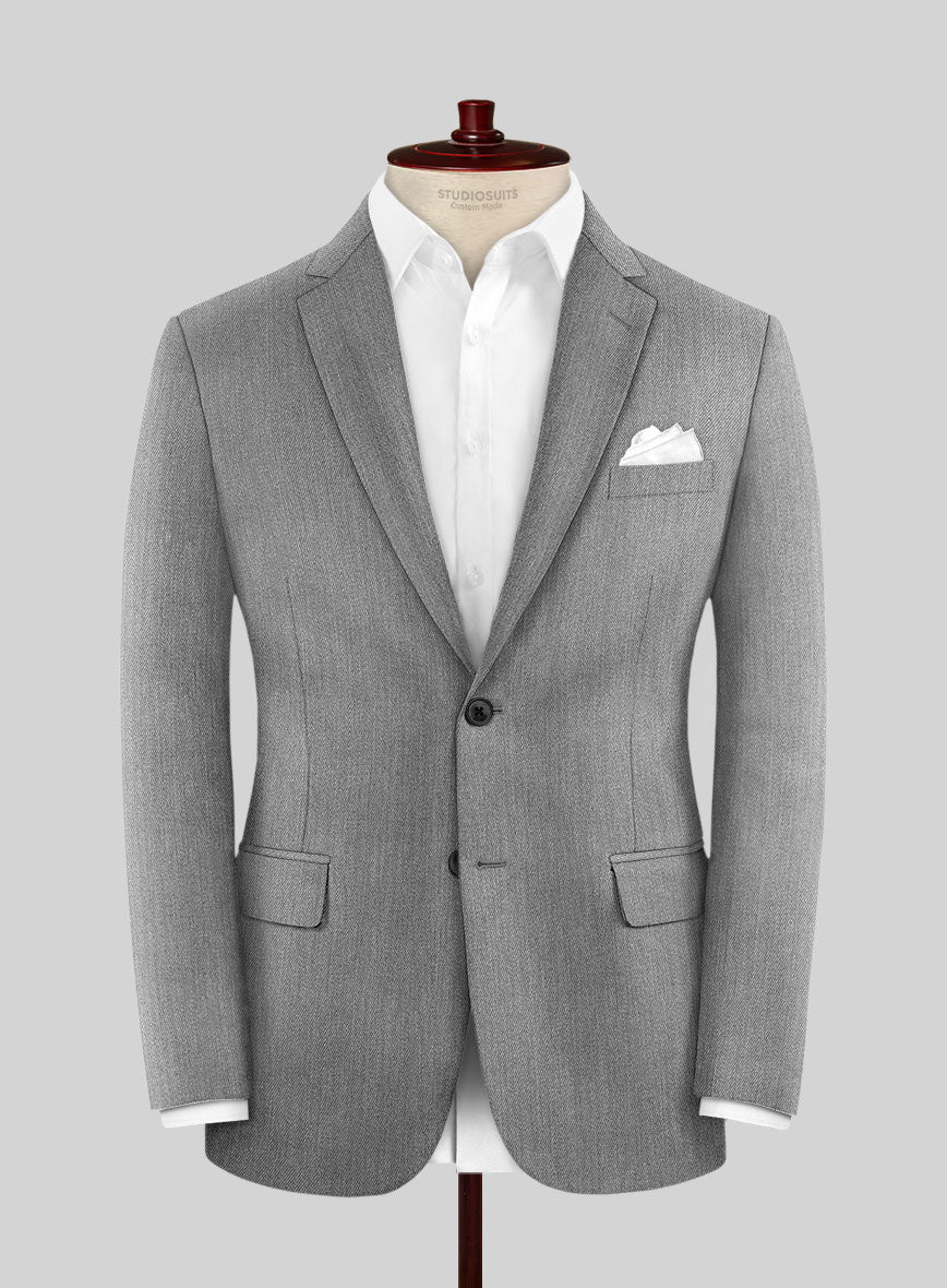 Cavalry Twill Light Gray Wool Jacket