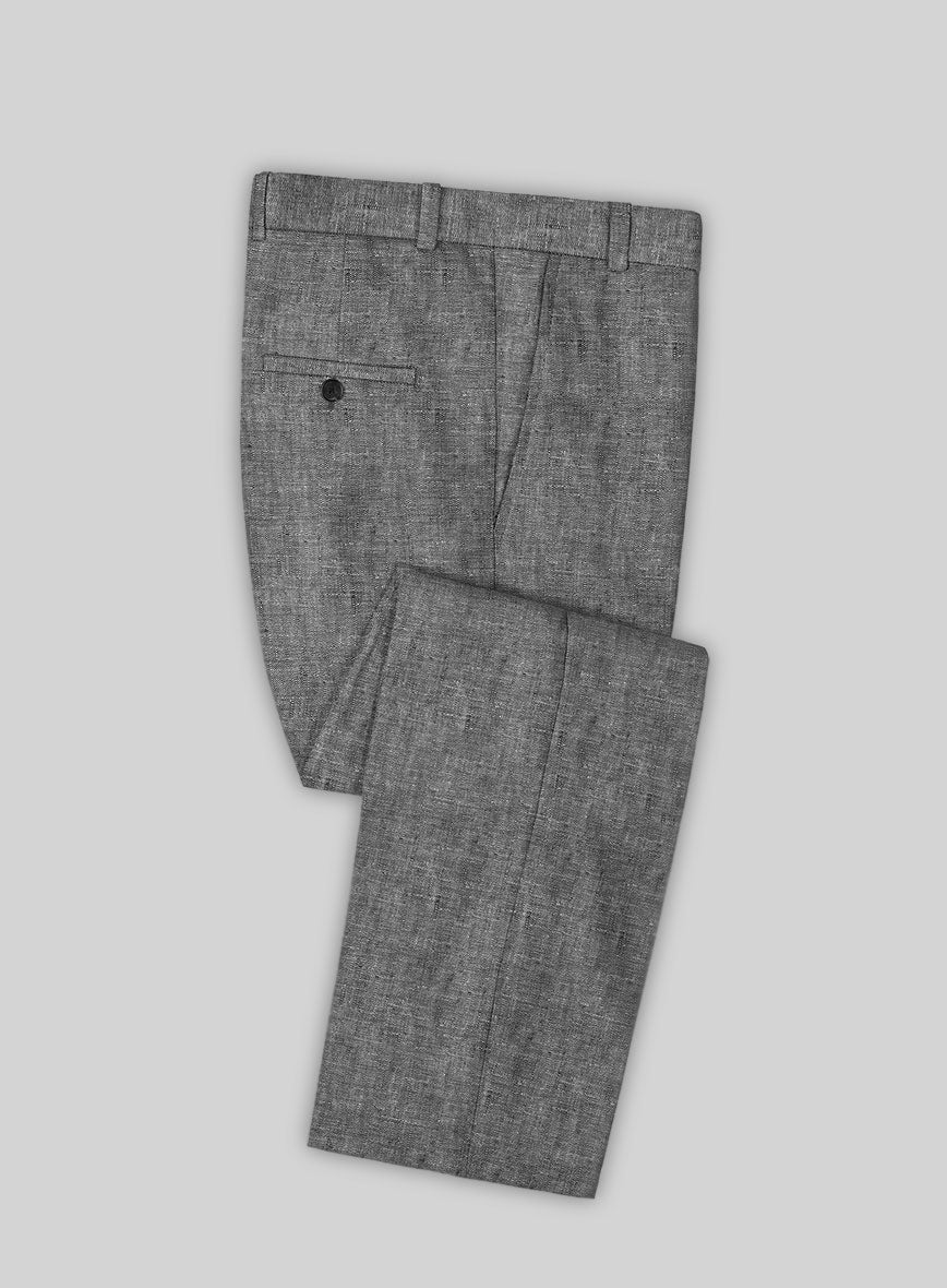 Chambray Black Linen Suit - Image 4